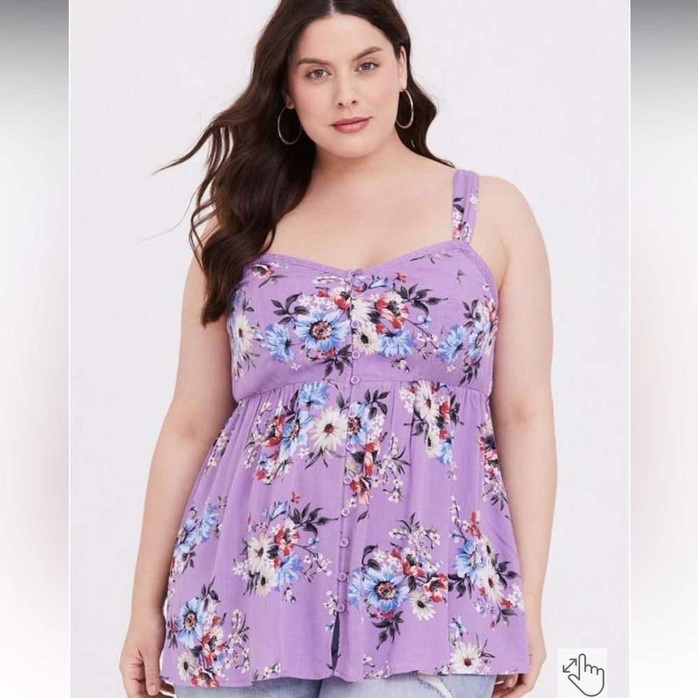 Torrid Babydoll Crepe Tank